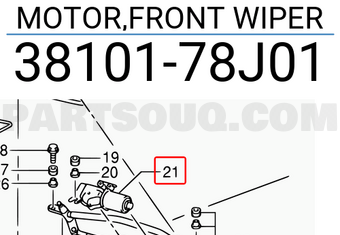 Suzuki 3810178J01 MOTOR,FRONT WIPER