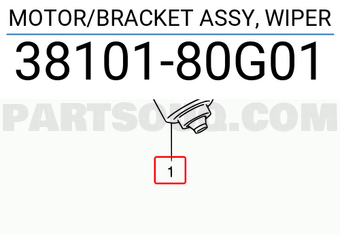 Suzuki 3810180G01 MOTOR/BRACKET ASSY, WIPER