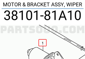 Suzuki 3810181A10 MOTOR & BRACKET ASSY, WIPER