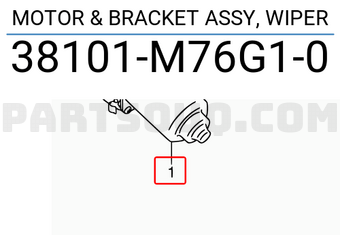 Suzuki 38101M76G10 MOTOR & BRACKET ASSY, WIPER