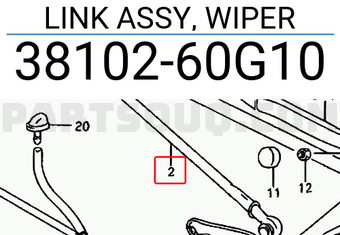 Suzuki 3810260G10 LINK ASSY, WIPER