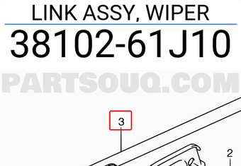 Suzuki 3810261J10 LINK ASSY, WIPER