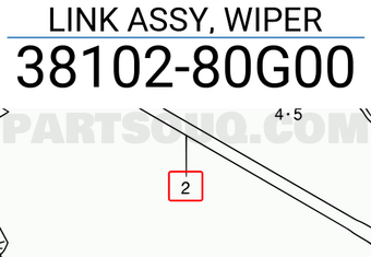 Suzuki 3810280G00 LINK ASSY, WIPER