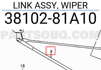 Suzuki 3810281A10 LINK ASSY, WIPER