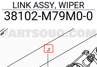 Suzuki 38102M79M00 LINK ASSY, WIPER