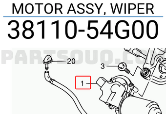 Suzuki 3811054G00 MOTOR ASSY, WIPER