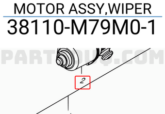 Suzuki 38110M79M01 MOTOR ASSY,WIPER