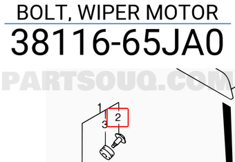 Suzuki 3811665JA0 BOLT, WIPER MOTOR