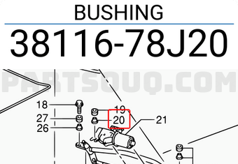 Suzuki 3811678J20 BUSHING