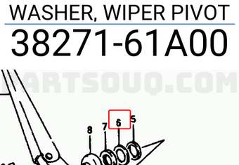 Suzuki 3827161A00 WASHER, WIPER PIVOT
