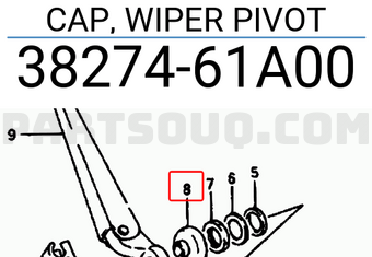 Suzuki 3827461A00 CAP, WIPER PIVOT