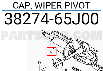 Suzuki 3827465J00 CAP, WIPER PIVOT