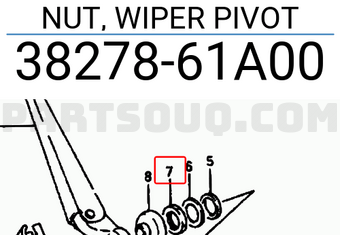 Suzuki 3827861A00 NUT, WIPER PIVOT