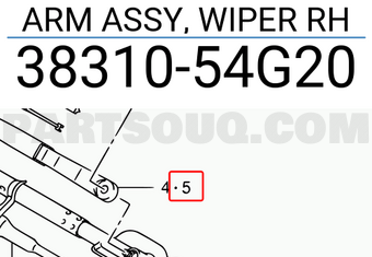 Suzuki 3831054G20 ARM ASSY, WIPER RH