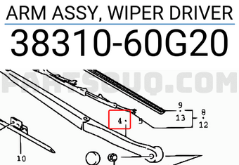 Suzuki 3831060G20 ARM ASSY, WIPER DRIVER