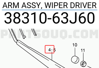 Suzuki 3831063J60 ARM ASSY, WIPER DRIVER