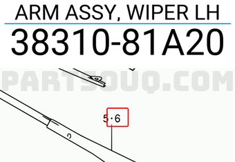 Suzuki 3831081A20 ARM ASSY, WIPER LH