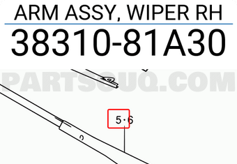 Suzuki 3831081A30 ARM ASSY, WIPER RH