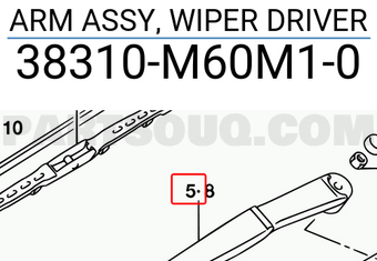 Suzuki 38310M60M10 ARM ASSY, WIPER DRIVER