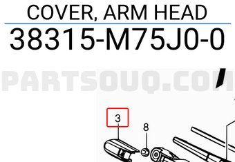 Suzuki 38315M75J00 COVER, ARM HEAD