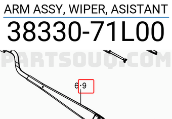Suzuki 3833071L00 ARM ASSY, WIPER, ASISTANT