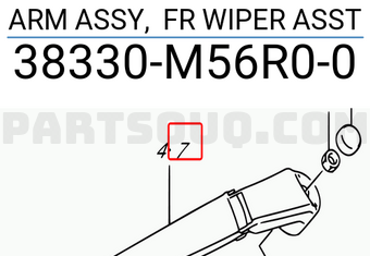 Suzuki 38330M56R00 ARM ASSY, FR WIPER ASST