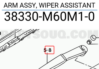 Suzuki 38330M60M10 ARM ASSY, WIPER ASSISTANT