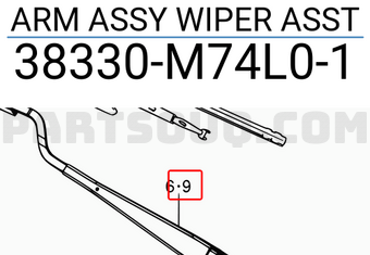 Suzuki 38330M74L01 ARM ASSY WIPER ASST