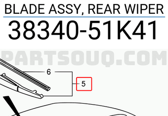 Suzuki 3834051K41 BLADE ASSY, REAR WIPER