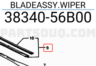 Suzuki 3834056B00 BLADEASSY.WIPER
