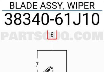 Suzuki 3834061J10 BLADE ASSY, WIPER
