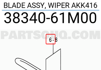 Suzuki 3834061M00 BLADE ASSY, WIPER AKK416