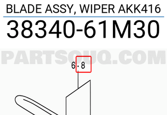 Suzuki 3834061M30 BLADE ASSY, WIPER AKK416