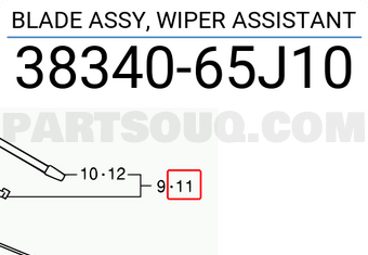 Suzuki 3834065J10 BLADE ASSY, WIPER ASSISTANT