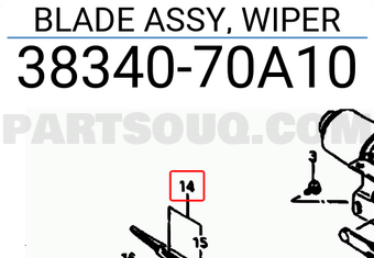 Suzuki 3834070A10 BLADE ASSY, WIPER