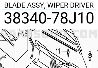 Suzuki 3834078J10 BLADE ASSY, WIPER DRIVER