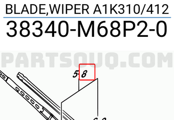 Suzuki 38340M68P20 BLADE,WIPER A1K310/412