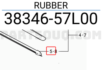 Suzuki 3834657L00 RUBBER