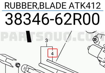 Suzuki 3834662R00 RUBBER,BLADE ATK412