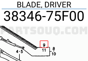 Suzuki 3834675F00 BLADE, DRIVER
