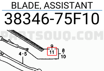 Suzuki 3834675F10 BLADE, ASSISTANT