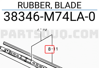 Suzuki 38346M74LA0 RUBBER, BLADE