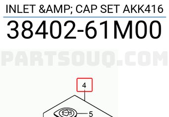 Suzuki 3840261M00 INLET & CAP SET AKK416