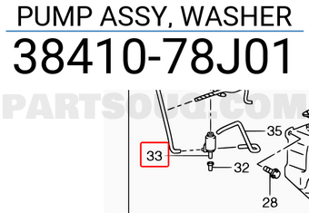 Suzuki 3841078J01 PUMP ASSY, WASHER