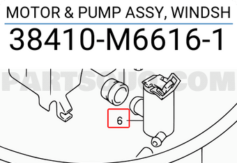 Suzuki 38410M66161 MOTOR & PUMP ASSY, WINDSH