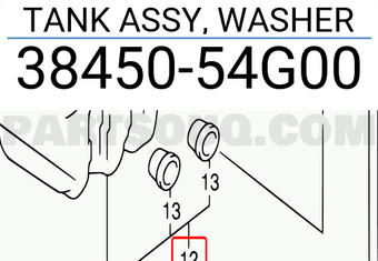 Suzuki 3845054G00 TANK ASSY, WASHER