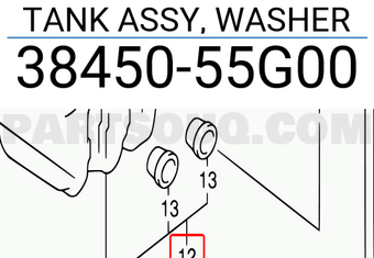 Suzuki 3845055G00 TANK ASSY, WASHER