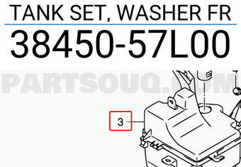 Suzuki 3845057L00 TANK SET, WASHER FR