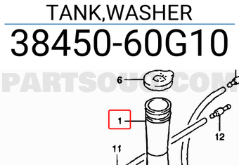 Suzuki 3845060G10 TANK,WASHER
