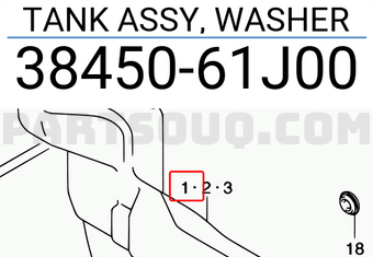 Suzuki 3845061J00 TANK ASSY, WASHER
